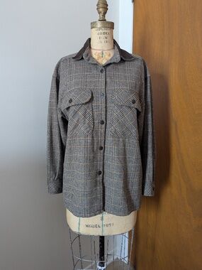 Vintage Wool Plaid Button Down